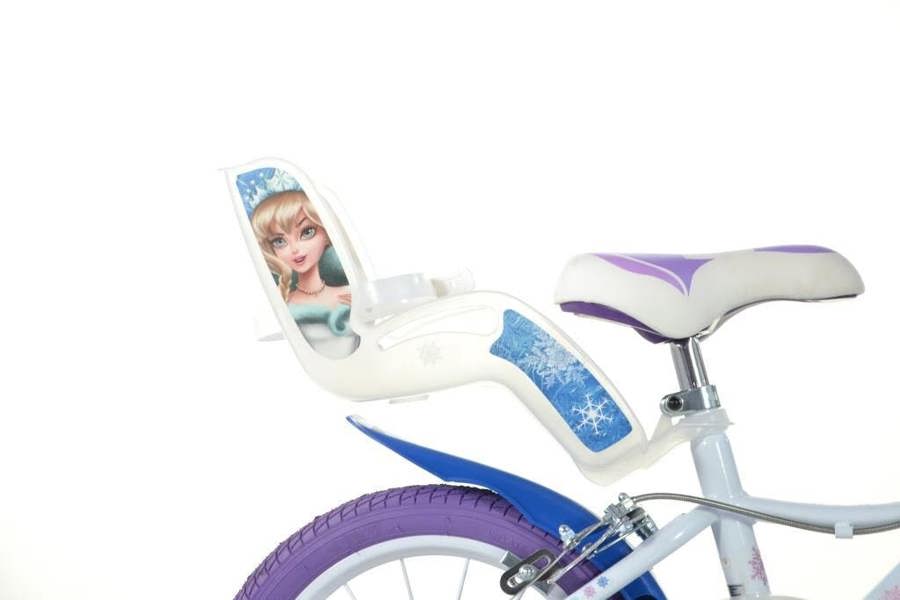Dino Bikes Dino Snow Queen Kids 14" Wheel Bike - White/Blue