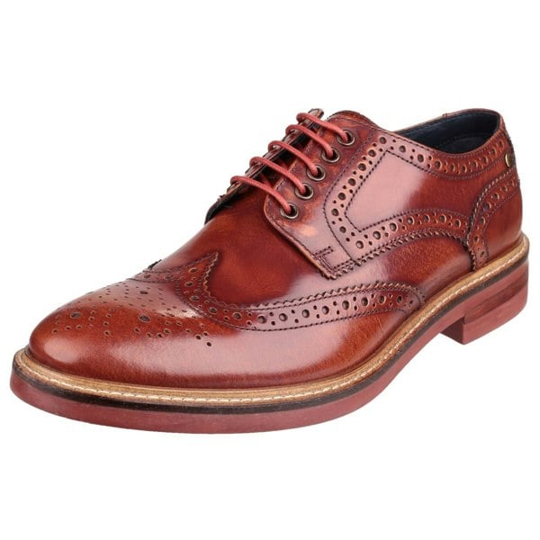 Base London Woburn Hi-Shine Brogue Mens Shoes - Tan
