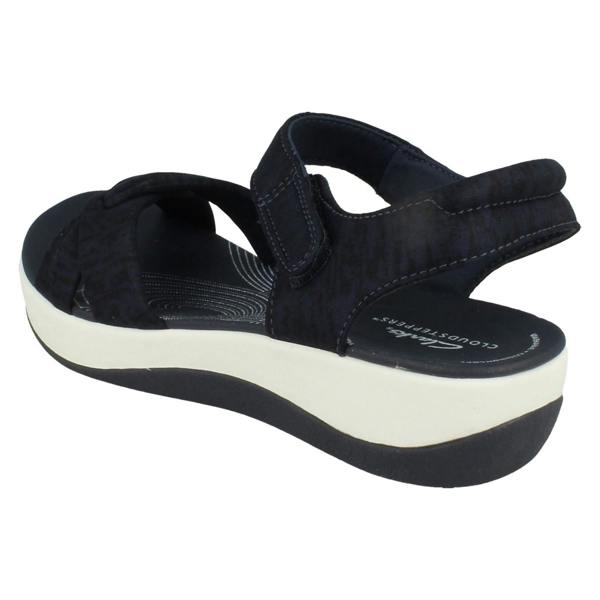 Clarks Ladies Clarks Cloudsteppers Strappy Wedge Sandals Arla Daisy