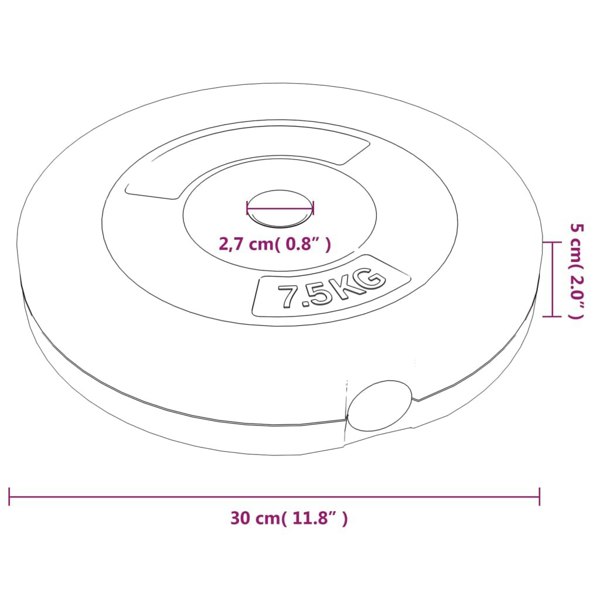Berkfield Weight Plates 6 pcs 30 kg Cement