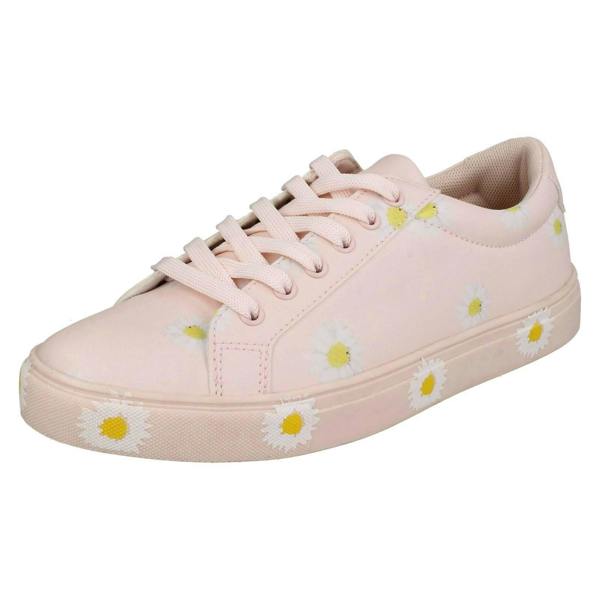 Spot On Ladies Spot On Daisy Print Pumps F80348