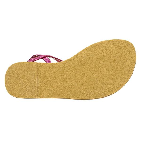 Cutie Girls Cutie Woven Glitter Toe Post Sandals