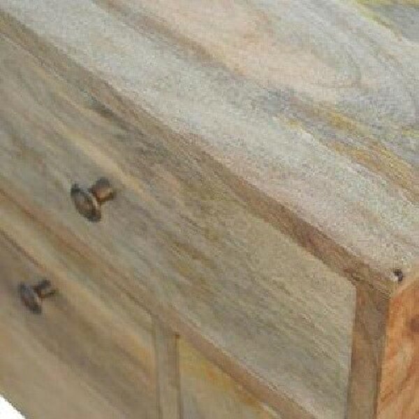 Wyld Haus Pitigliano Nordic 4 Drawer Mango Wood Bedside Table