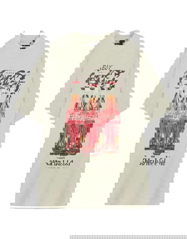 Coca Cola Unisex Beige Sold Here Ice Cold Short Sleeved T-Shirt