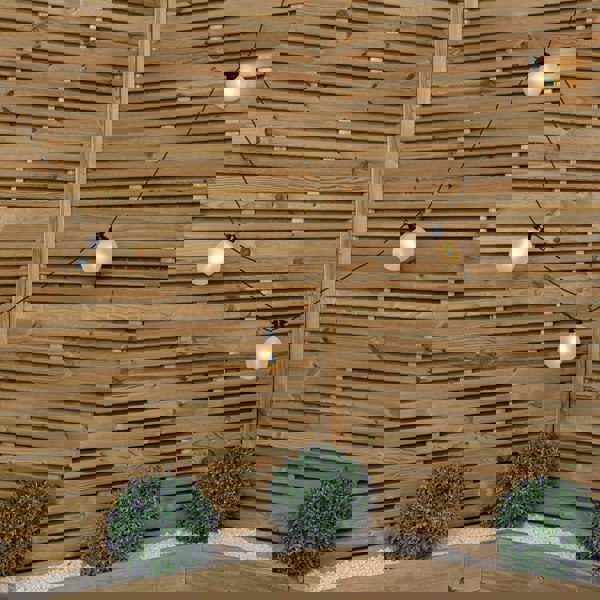 Samuel Alexander 4.5m Set of 10 Frosted Ball Style Cap String Lights with Filament in Warm White