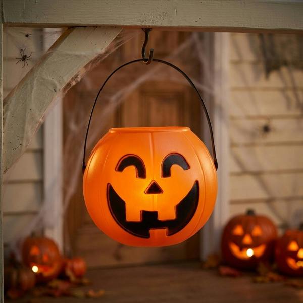 Garden Greatness Spooky Light-Up Sound Halloween Pumpkin Bucket