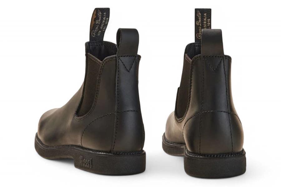 Rossi Boots Rossi 607 Booma Black Leather Chelsea Boots