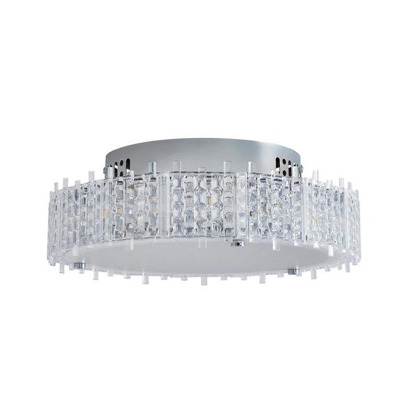 Pagazzi Lighting Ana Chrome LED Flush Ceiling Light