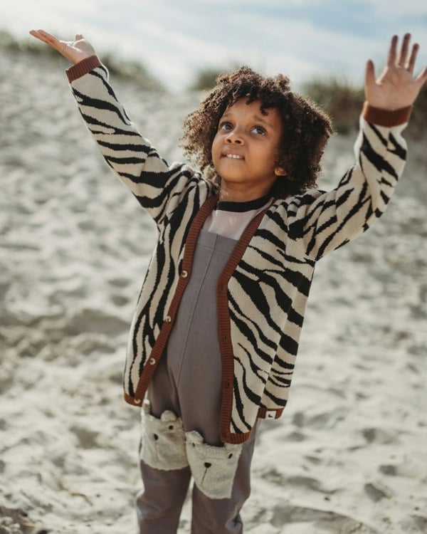 Multicolour Zebra Print Cardigan - image 1