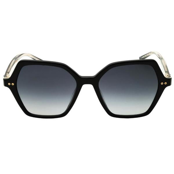 Tommy Hilfiger TH 2213/S 0807 9O Shiny Black / Grey Gradient Sunglasses Women One Size