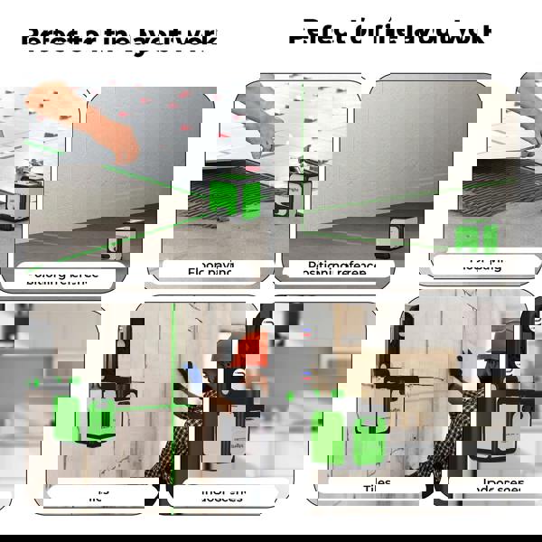 Traderight Green Laser Level 360° Self Leveling Green Light IP54 Water Resistant