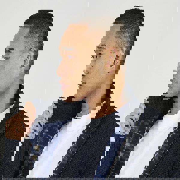 Brave Soul Navy Funnel Neck Jumper with Fleece Lining - Navy Image 4