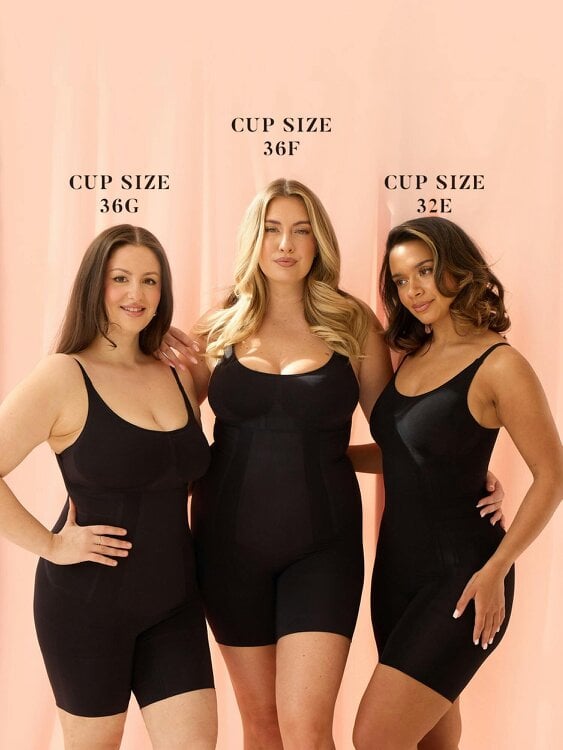 Perky Pear 360Sculpt™ Bust Support Body Suit-BLACK