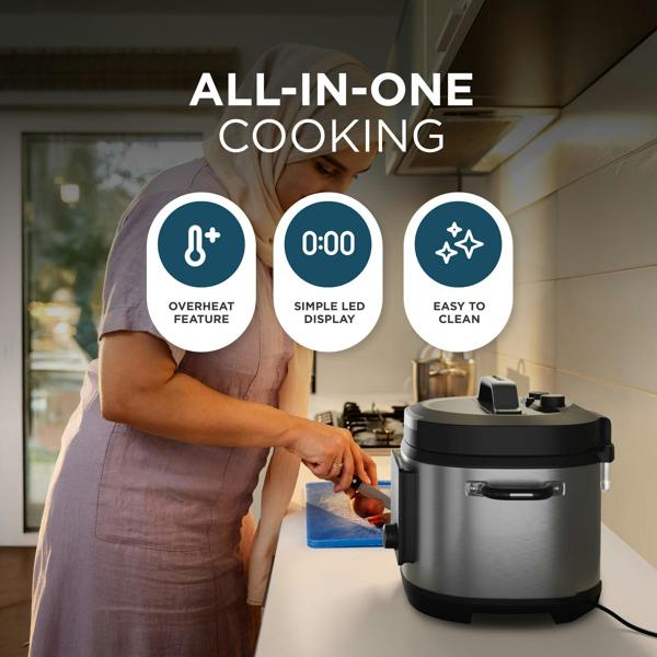 DMD Collective 6L Electric Multi Cooker Pressure Cooker with LED Display
