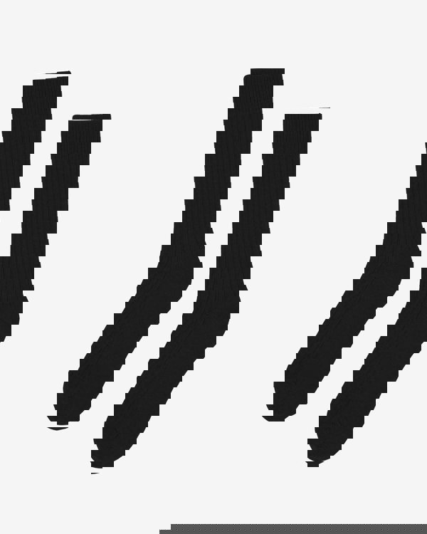 Colorful Standard Mens Merino Wool Blend Socks - Deep Black