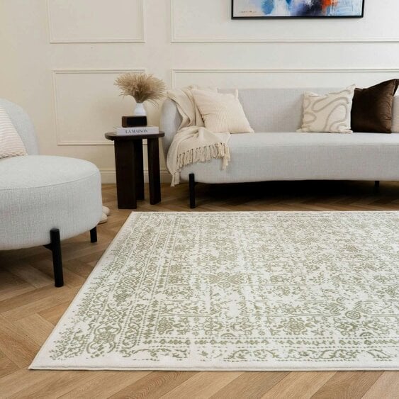 The Rugs Montana Vintage Cream Green Rug | 3716