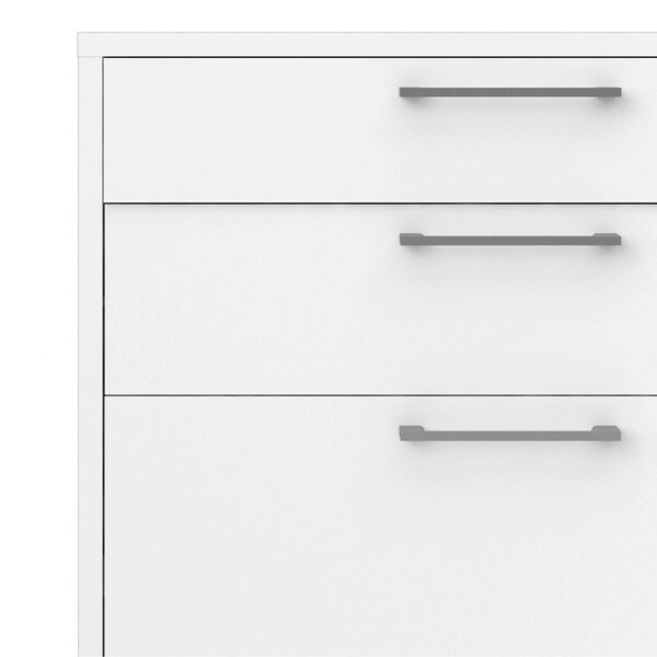 Wyld Haus Dris White Wooden Office Storage 2 Drawers + 2 File Drawers