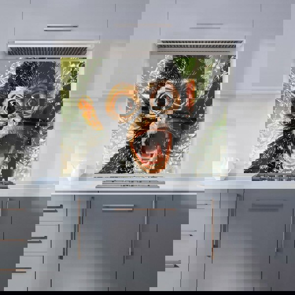Warren Reed - Designer Wide-Eyed Monkey's Splash Surprise Kitchen Splashback