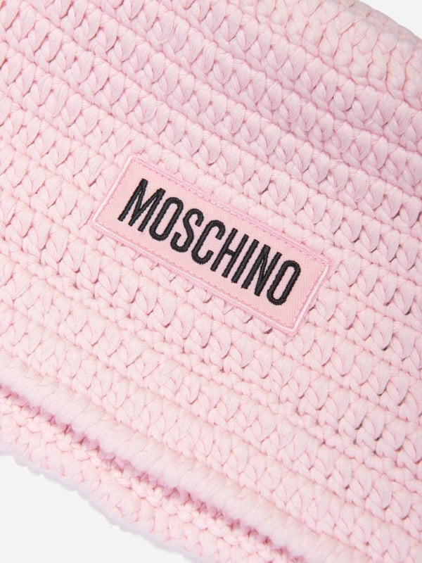Moschino Kids Moschino Girls Logo Bucket Hat in Pink