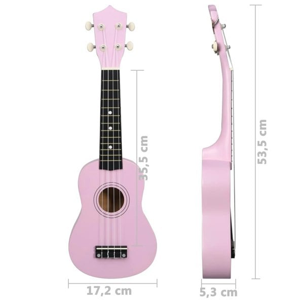 Berkfield Soprano Ukulele Set with Bag for Kids Pink 21"
