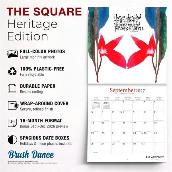 Live With Intention Calendar 2027, Wall Calendars, Month To View, Lifestyle, Gift