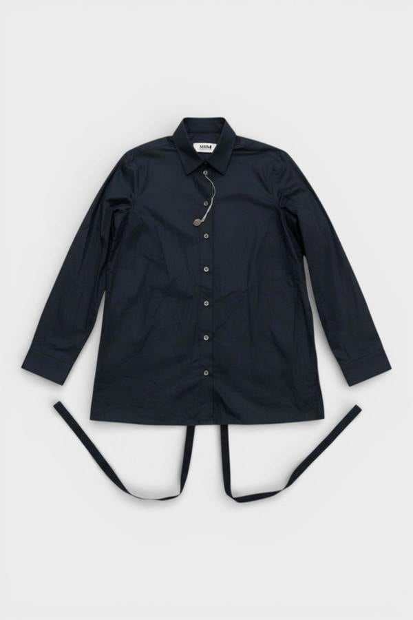 Maison Margiela Long Sleeve Buttoned Shirt Dark Navy Black