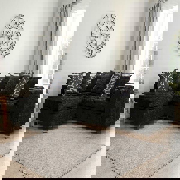 Furnishings For Less Zina Chenille Fabric Corner Sofa