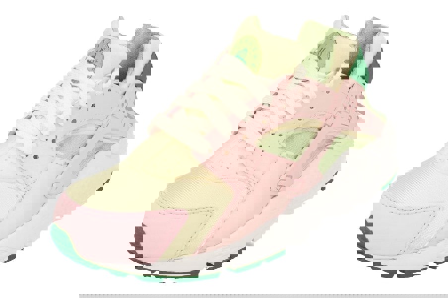 Nike Hurache Run Se GS Trainers Dq0517  600 - Pink Foam Malachite Sesame 600 - Photo 0