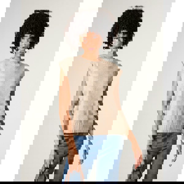 Blue Vanilla Round Neck Vest