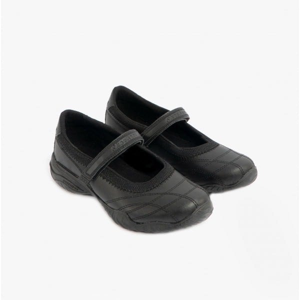 Skechers 81264L/BLK VELOCITY POUTY Girls Leather School Shoes Black