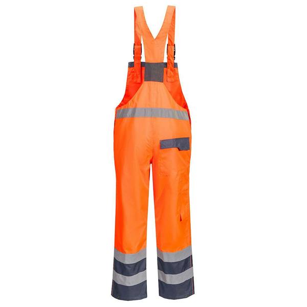Hi-Vis Breathable Contrast Rain Bib and Brace Portwest