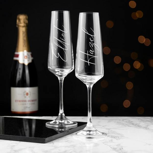 Personalised Champagne Flute - close-up detail