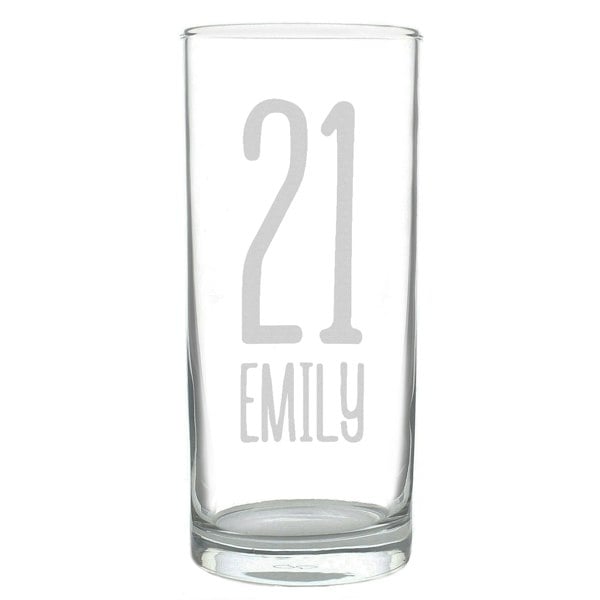 Personalised Memento Company Personalised Big Age Hi Ball Glass