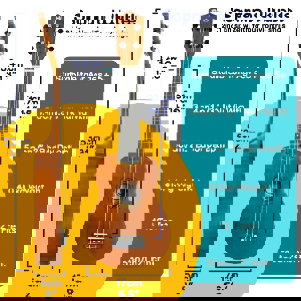 A-Star Soprano Ukulele With Bag Ukuleles#Colour_Natural