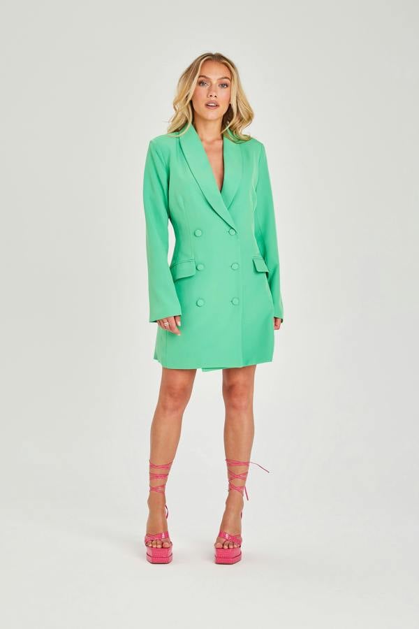 Urban Bliss Green Slim Fit Blazer Dress