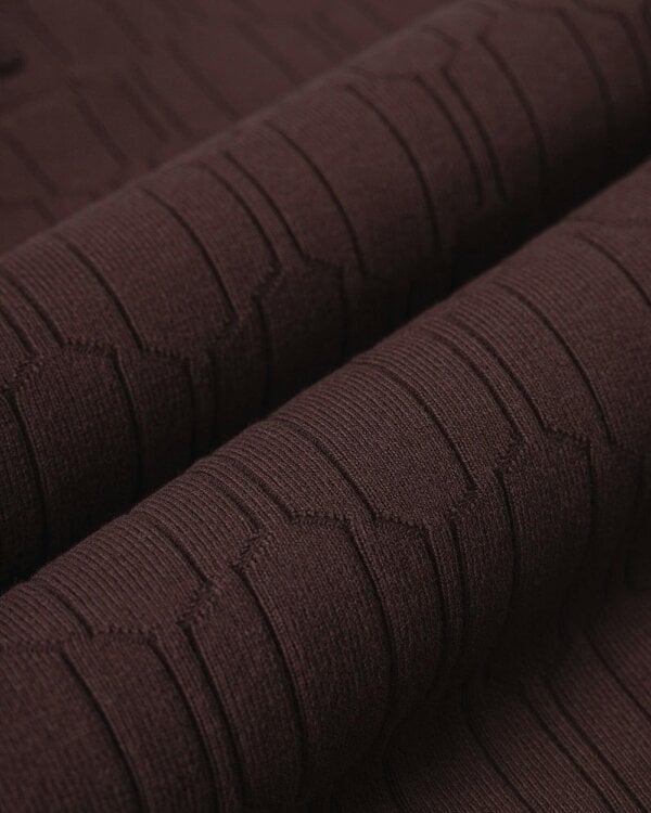 Steel & Jelly Tarvin - Geo Texture Knitted Polo Shirt