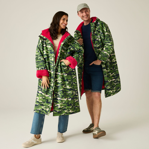 Regatta Unisex Adult Camouflage Oversized Changing Robe - Cactus Green