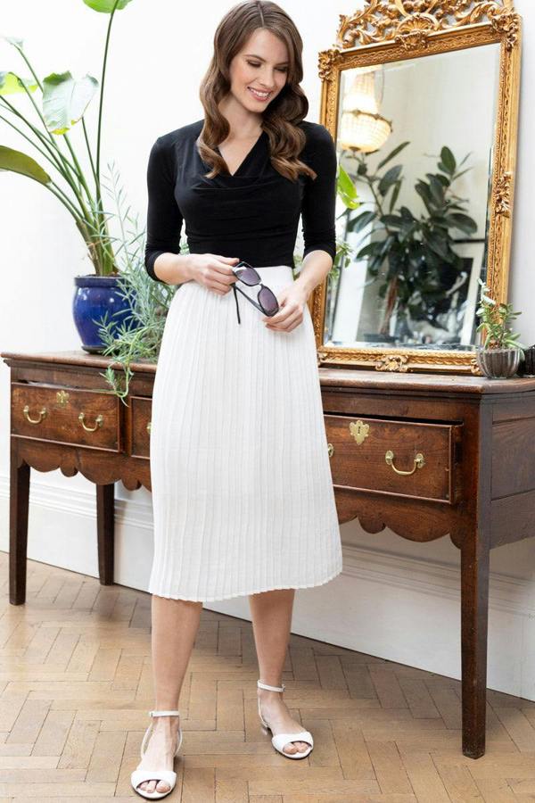 HotSquash Pleated Midi Skirt
