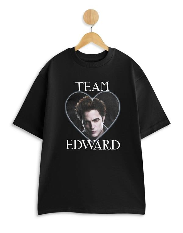Twilight Womens Black Team Edward Short Sleeved T-Shirt
