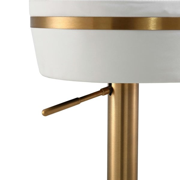 Furniture Edit Astro White and Gold Adjustable Stool