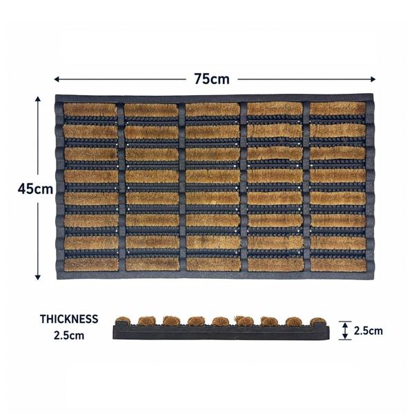 Nicoman Rubber and Coir Scraper Door Mat