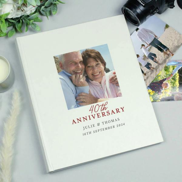 Personalised 40th Anniversary Picture Album - lifestyle shot