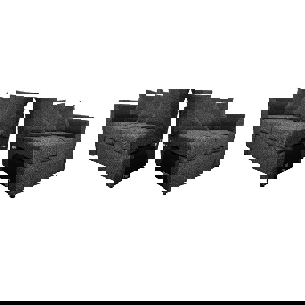 Furnishings For Less Paris Boucle Charcoal Fabric 4 Seater Sofa