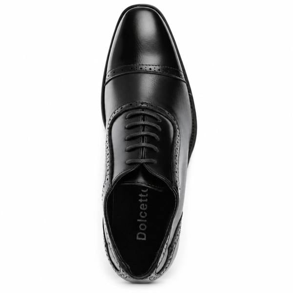 Dolcetto Men's Vegan Leather Formal Lace-Up Oxford Shoes