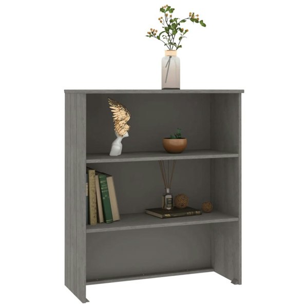 Berkfield Top for Highboard HAMAR Light Grey 85x35x100cm Solid Wood Pine