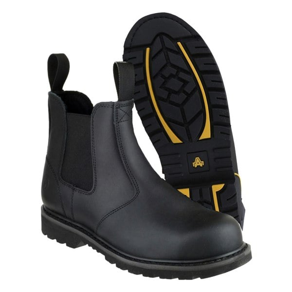 Amblers Safety FS5 Goodyear Welted Pull on Dealer Men's Safety Boots in Black