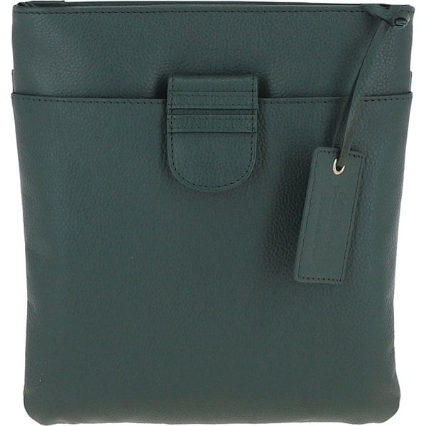 Womens Small Zip Top Leather Cross Body Bag: TAB