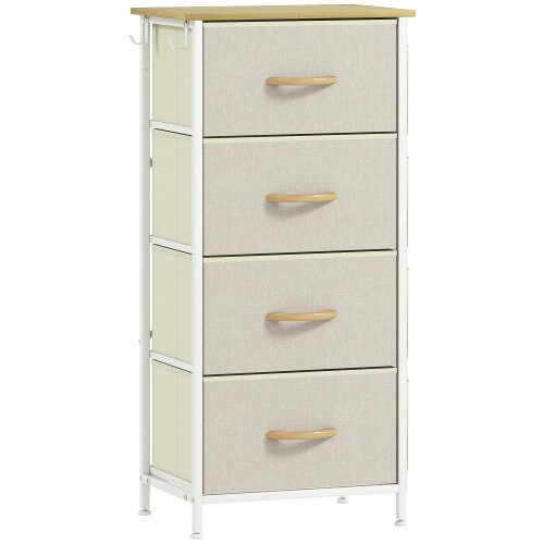 Wyld Haus Limi Fabric And Metal Beige 4 Drawer Storage Chest