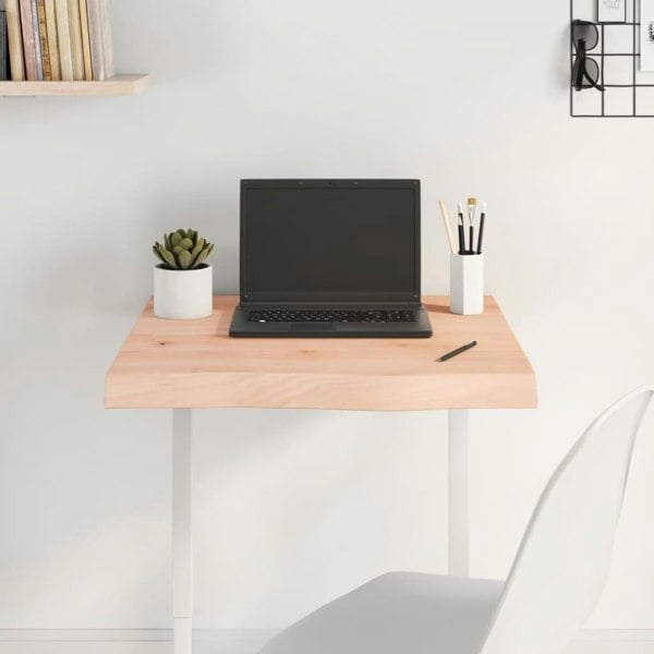 Berkfield Table Top 60x60x6 cm Untreated Solid Wood Oak