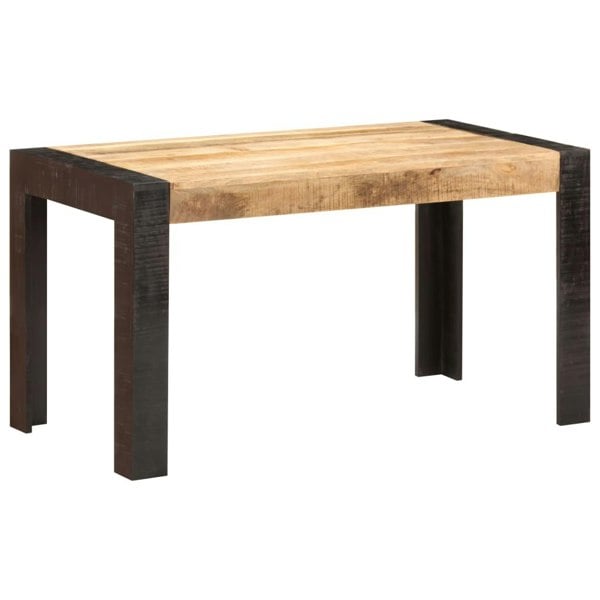 Berkfield Dining Table 140x70x76 cm Solid Rough Mango Wood